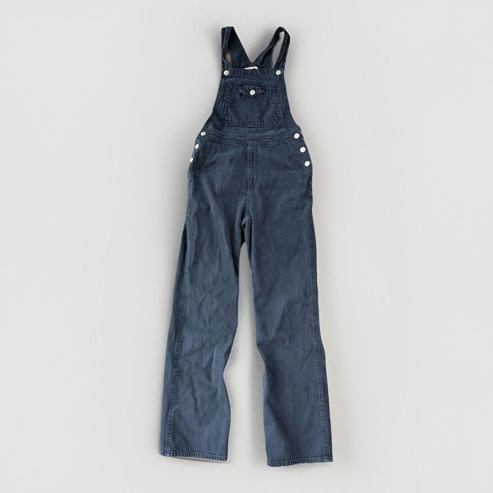 Alexa Chung x AG The Tennessee Denim Overalls Black Washed Dungarees Size 26